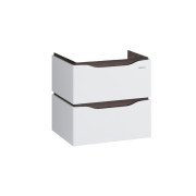 Тумба под раковину подвесная Sanwerk Alessa Air 58х44 см МДФ белый/венге TV0000296