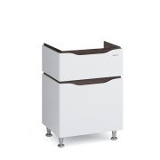 Тумба під раковину підлогова Sanwerk Alessa 57х45 см МДФ білий/венге TV0000293