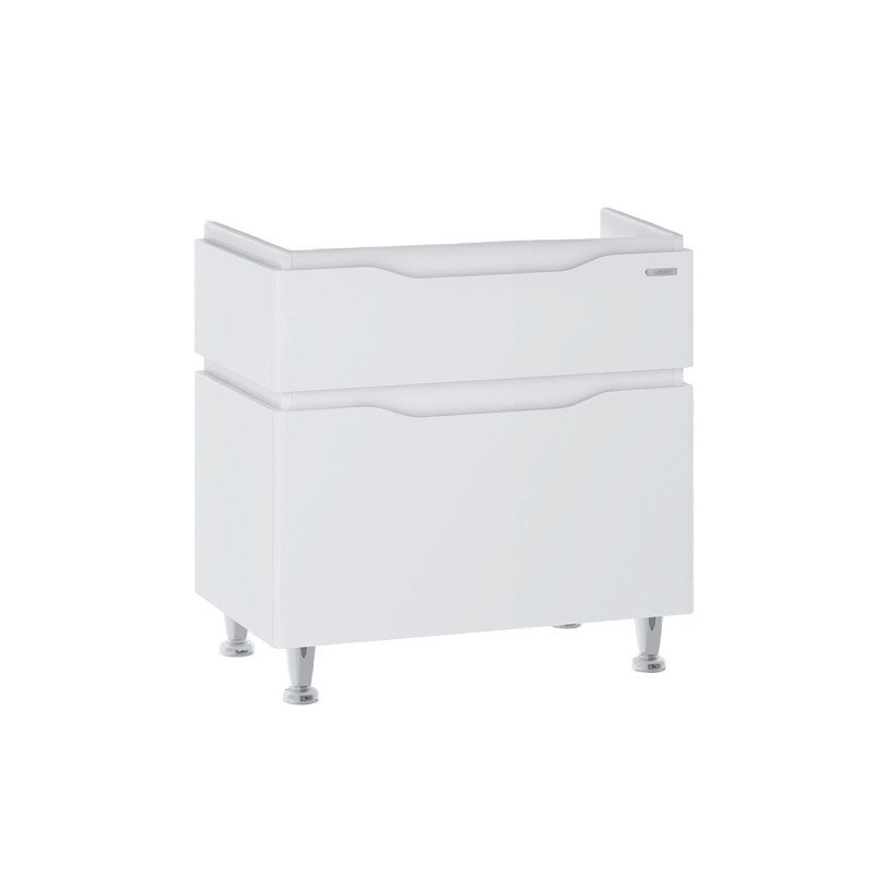 Тумба під раковину підлогова Sanwerk Alessa 69,2х44 см МДФ білий TV0000190