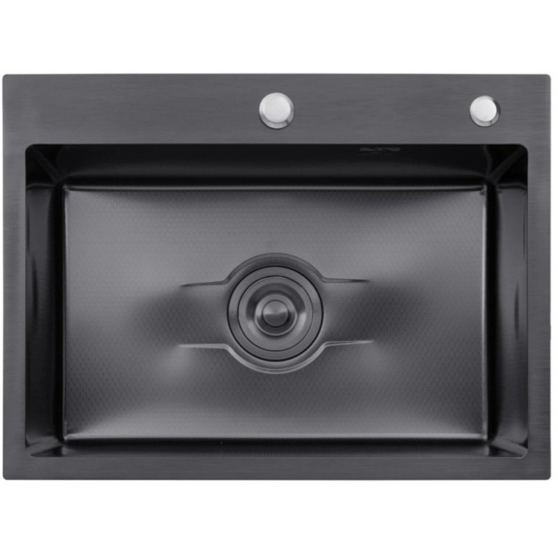 Мийка для кухні Kroner KRP Derby KD5843HM ​​58х43 см нержавіюча сталь чорний PVD CV027241