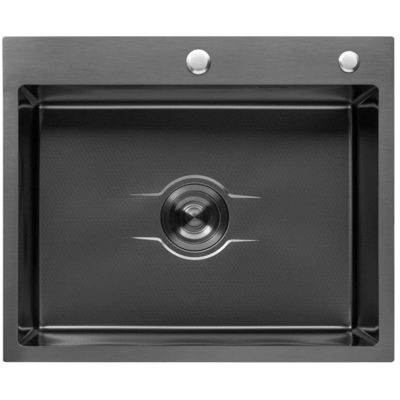 Мойка для кухни Kroner KRP Derby KD6050HM 60х50 см нержавеющая сталь черный PVD CV027242