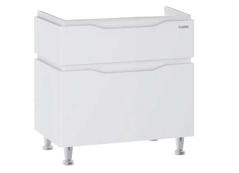 Тумба під раковину підлогова Sanwerk Alessa 76,4х44 см МДФ білий TV0000192