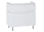 Тумба під раковину підлогова Sanwerk Alessa 76,4х44 см МДФ білий TV0000192