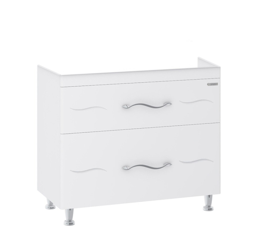 Тумба под раковину напольная Sanwerk Mindal 96,6х44,6 см МДФ белый TV0000231