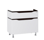 Тумба під раковину підлогова Sanwerk Alessa 69,2х44 см МДФ білий/венге TV0000110