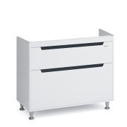 Тумба под раковину напольная Sanwerk Greta 96,6х44,6 см МДФ белый TV0000175