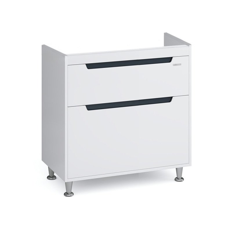 Тумба під раковину підлогова Sanwerk Greta 69,2х43 см МДФ білий TV0000169