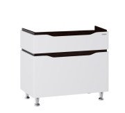 Тумба под раковину напольная Sanwerk Alessa 76,4х44 см МДФ белый/венге TV0000111