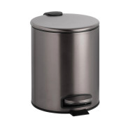 Ведро для мусора Bemeta Hotel 5 л нержавеющая сталь графит матовый 156315013