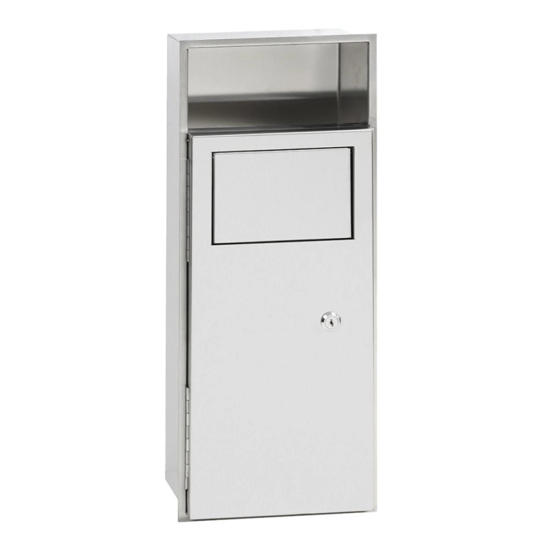 Вбудований контейнер для сміття Bemeta Hotel з поличкою для зберігання нержавіюча сталь матова 101015345