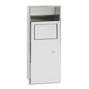 Вбудований контейнер для сміття Bemeta Hotel з поличкою для зберігання нержавіюча сталь матова 101015345