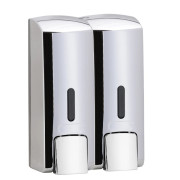 Диспенсер для жидкого мыла Bemeta Hotel двойной 2x300 мл пластик хром глянцевый 121209132