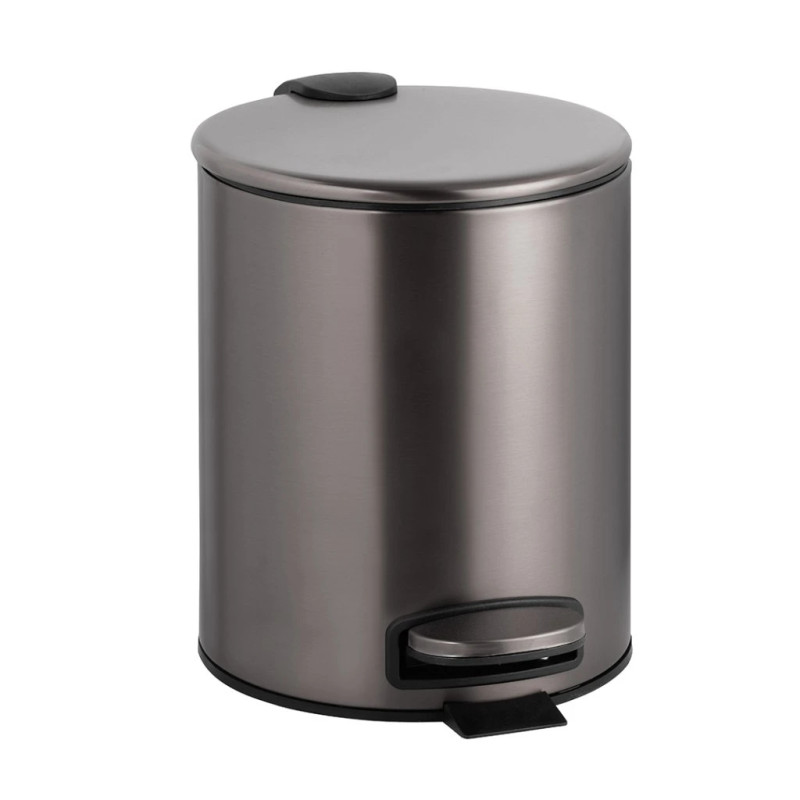 Відро для сміття Bemeta Hotel 5 л нержавіюча сталь графіт матовий 156315013