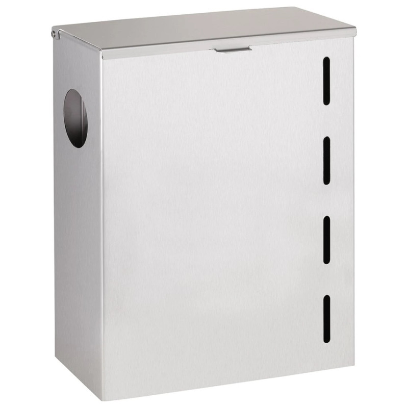 Контейнер для сміття Bemeta Hotel 6,5 л з диспенсером для гігієнічних пакетів нержавіюча сталь матова 101015295