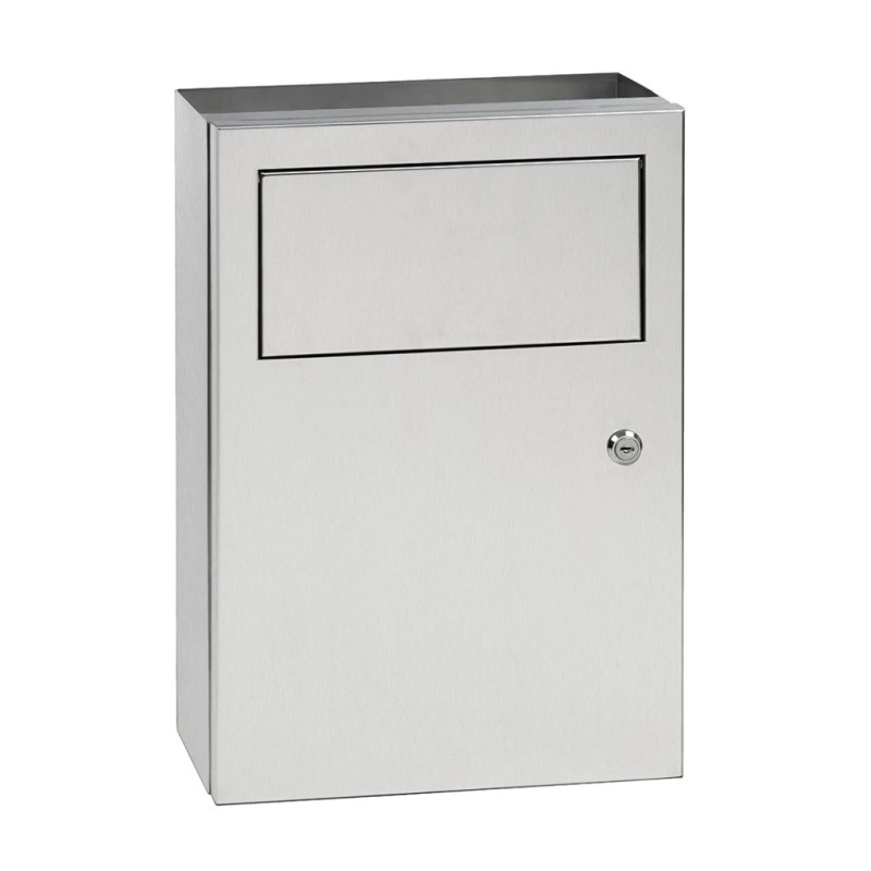 Встраиваемый контейнер для мусора Bemeta Hotel с полочкой для хранения нержавеющая сталь матовая 101015325