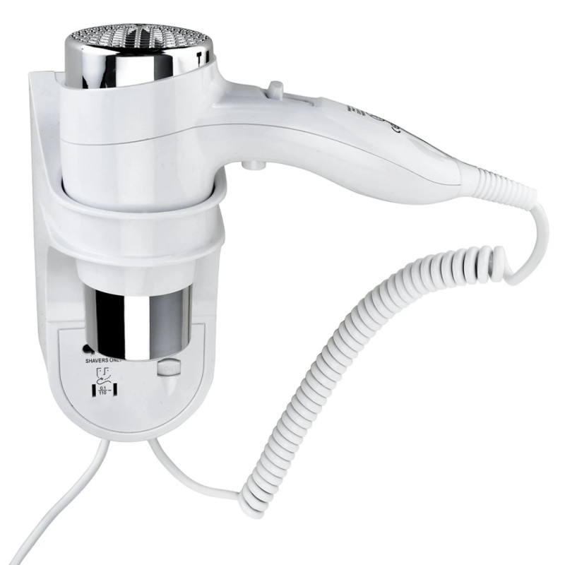 Фен с держателем Bemeta Hotel 1600 Вт белый глянец 945533154