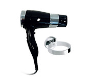 Фен із тримачем Bemeta Hotel чорний глянець 999433088