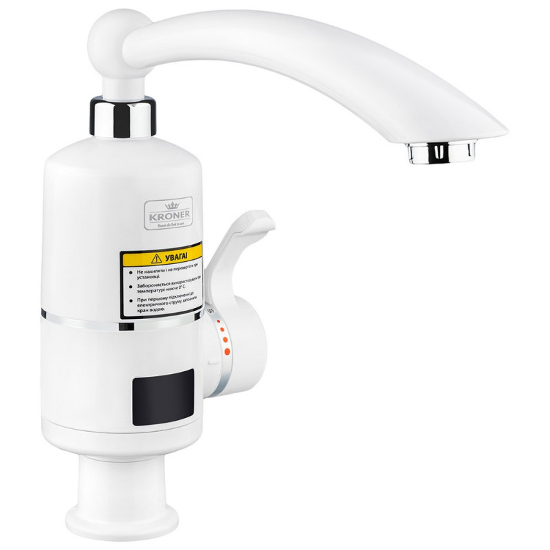 Водонагрівач проточний Kroner KRM Volt-CW092 з краном білий/хром CV020442