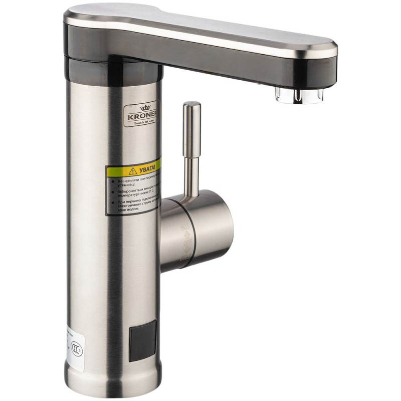Проточний водонагрівач Kroner KRP Volt-ESG089 з краном нікель CV022966