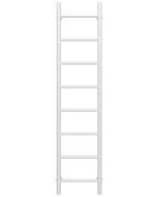 Полотенцесушитель водяной Deffi Орион П8 400х1400 боковое левое подключение белый C.OR.140.40.8.W.B