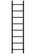 Полотенцесушитель водяной Deffi Орион П8 400х1400 боковое правое подключение черный C.OR.140.40.8.B.C
