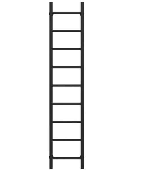 Сушка для рушників водяна Deffi Оріон П9 400х1600 бічне ліве підключення чорний C.OR.160.40.9.B.B