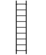 Сушка для рушників водяна Deffi Оріон П9 400х1600 бічне ліве підключення чорний C.OR.160.40.9.B.B