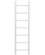 Сушка для рушників водяна Deffi Оріон П7 400х1200 бічне ліве підключення білий C.OR.120.40.7.W.B