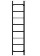 Сушка для рушників водяна Deffi Оріон П8 400х1400 нижнє підключення чорний C.OR.140.40.8.B.A