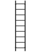 Сушка для рушників водяна Deffi Оріон П9 400х1600 бічне ліве підключення чорний C.OR.160.40.9.B.B