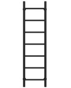 Полотенцесушитель водяной Deffi Орион П7 400х1200 боковое левое подключение черный C.OR.120.40.7.B.B