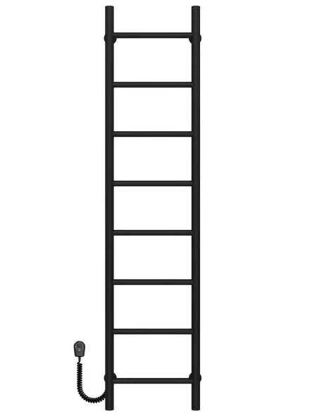 Электрический полотенцесушитель Deffi Орион П8 300х1400 левое подключение черный C.OR.140.30.8.E.B.L.5
