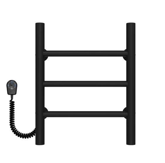 Електрична сушарка для рушників Deffi Оріон П3 400х400 ліве підключення чорний C.OR.40.40.3.E.B.L.5