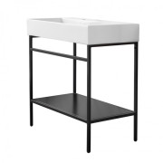 Консоль под раковину Hatria 47x45 см подвесная металл черный матовый BHIRT0500465020