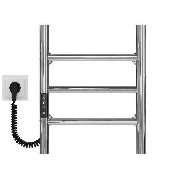 Электрический полотенцесушитель Deffi Орион П3 400х400 левое подключение JD03 хром C.OR.40.40.3.E.C.L.1
