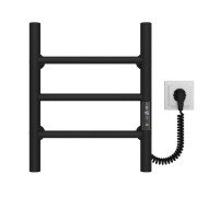 Электрический полотенцесушитель Deffi Орион П3 400х400 правое подключение JD03 черный C.OR.40.40.3.E.B.R.1