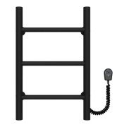 Електрична сушарка для рушників Deffi Оріон П3 400х500 праве підключення чорний C.OR.50.40.3.E.B.R.5