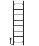 Електрична сушарка для рушників Deffi Оріон П8 300х1400 ліве підключення JD03 чорний C.OR.140.30.8.E.B.L.1