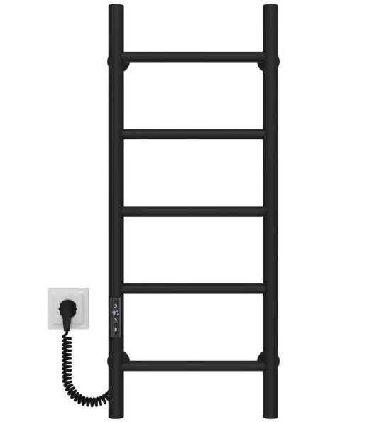 Електрична сушарка для рушників Deffi Оріон П5 400х800 ліве підключення JD03 чорний C.OR.80.40.5.E.B.L.1