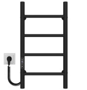 Электрический полотенцесушитель Deffi Орион П4 400х600 левое подключение JD03 черный C.OR.60.40.4.E.B.L.1