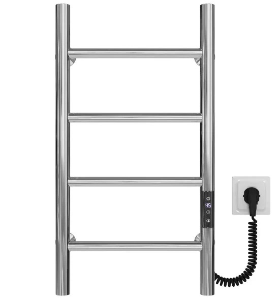 Електрична сушарка для рушників Deffi Оріон П4 400х600 праве підключення JD03 хром C.OR.60.40.4.E.C.R.1