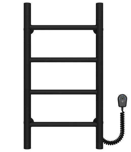 Електрична сушарка для рушників Deffi Оріон П4 400х600 праве підключення чорний C.OR.60.40.4.E.B.R.5