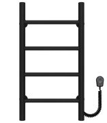 Електрична сушарка для рушників Deffi Оріон П4 400х600 праве підключення чорний C.OR.60.40.4.E.B.R.5