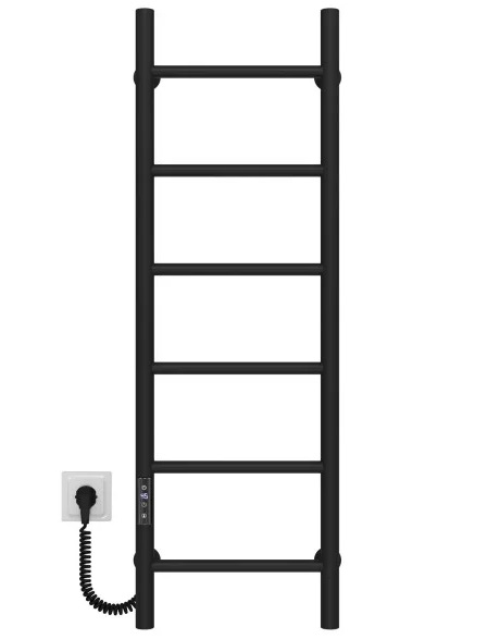 Электрический полотенцесушитель Deffi Орион П6 400х1000 левое подключение JD03 черный C.OR.100.40.6.E.B.L.1