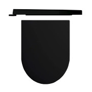 Сидіння з кришкою для унітаза Hatria Fusion/Futura з функцією швидкого зняття і плавного закривання чорний матовий 00Y9AQ02