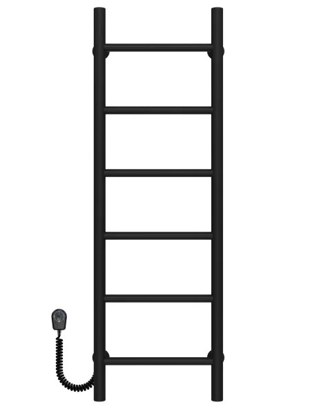 Электрический полотенцесушитель Deffi Орион П6 400х1000 левое подключение черный C.OR.100.40.6.E.B.L.5