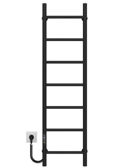 Електрична сушарка для рушників Deffi Оріон П7 400х1200 ліве підключення JD03 чорний C.OR.120.40.7.E.B.L.1