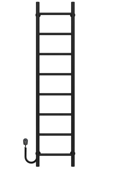 Електрична сушарка для рушників Deffi Оріон П8 400х1400 ліве підключення чорний C.OR.140.40.8.E.B.L.5