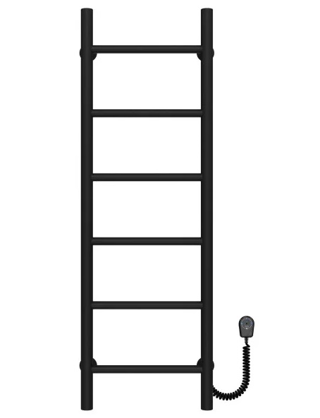 Электрический полотенцесушитель Deffi Орион П6 400х1000 правое подключение черный C.OR.100.40.6.E.B.R.5