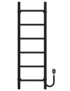 Электрический полотенцесушитель Deffi Орион П6 400х1000 правое подключение черный C.OR.100.40.6.E.B.R.5